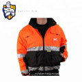 High visibility reflective winter warm safety jacket